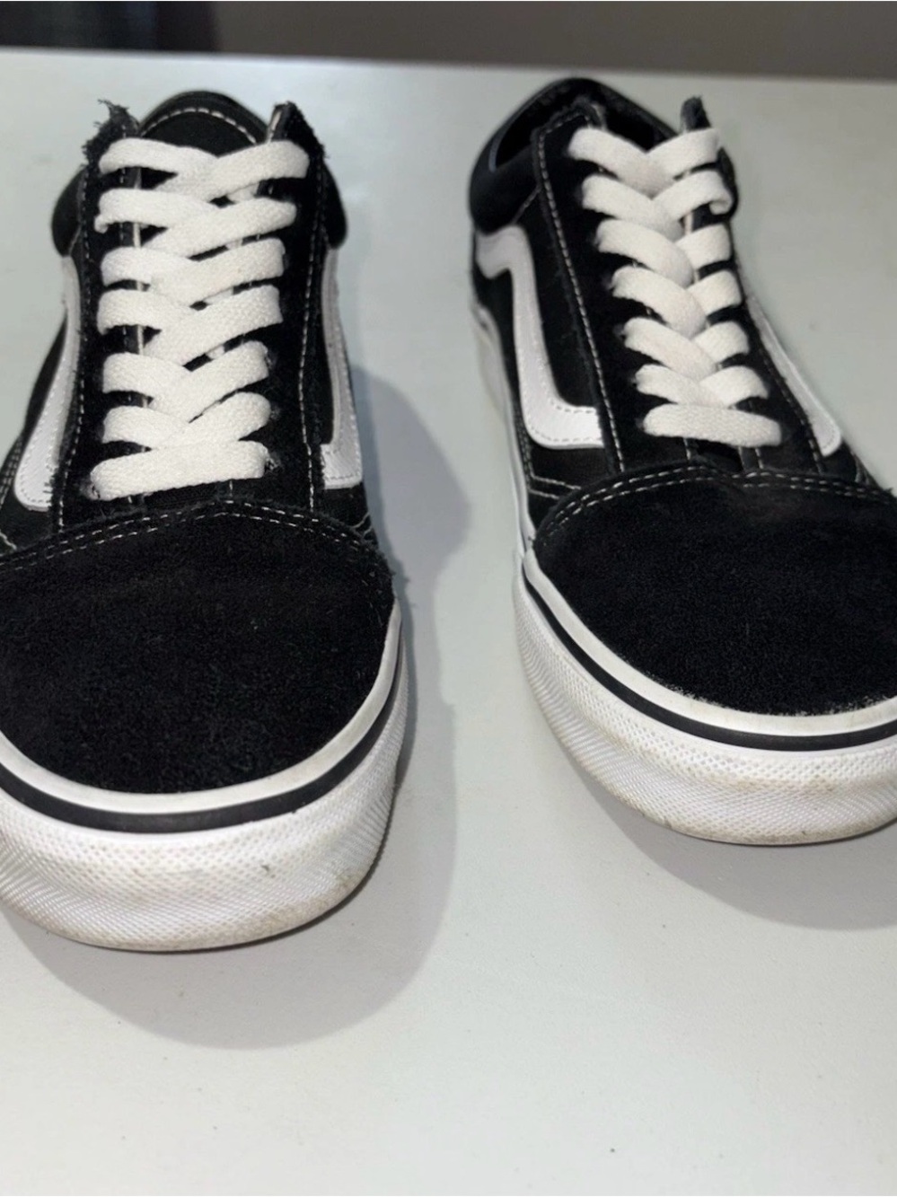 Vans Old Skool Black White Suede Sneakers W 6 M 4.5